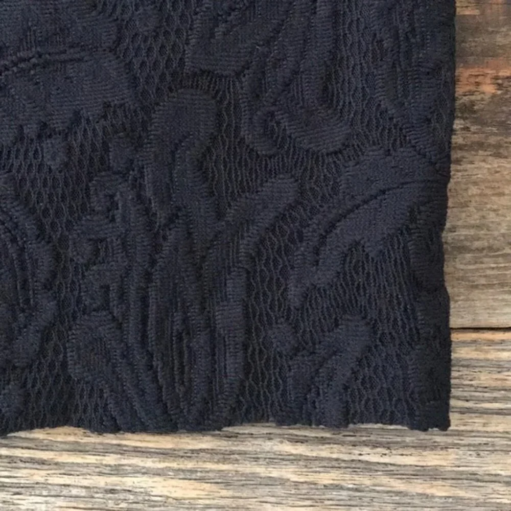 H&M Navy Stretch Lace Skirt Size 8